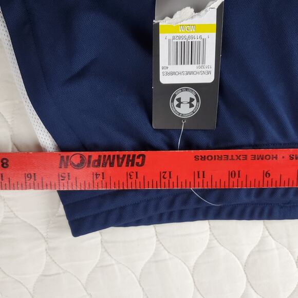 NWT Under Armour Men's Med Fitted Performance Taper Joggers Dark Blue Zipper Leg - Picture 6 of 13